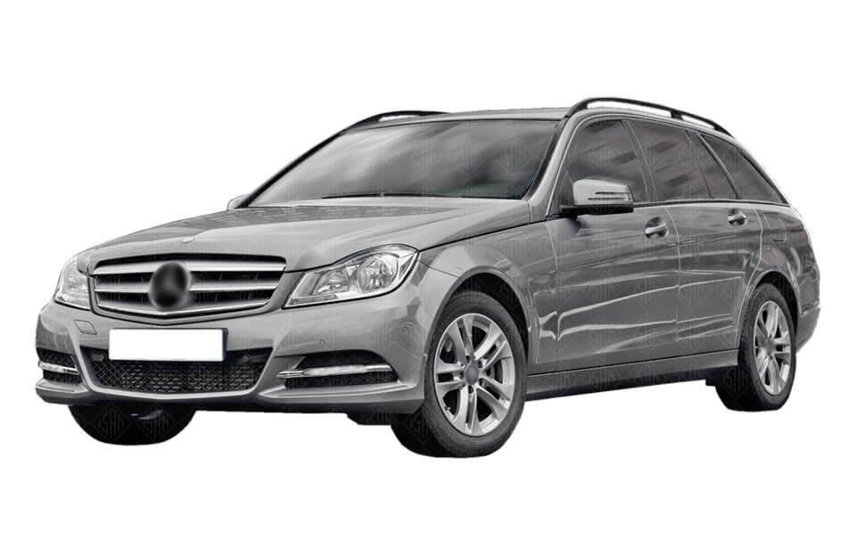 Mossa Barres De Toit En Aluminium Adapté Pour Mercedes-Benz Classe C S205 Break (2015-2021) - Porte-Bagages De Voiture Argent - Rails Intégrés 1